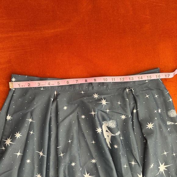 Pinup Couture Laura Byrnes NWT Navy Witch Broom Celestial Swing Circle Skirt XL - Picture 8 of 10